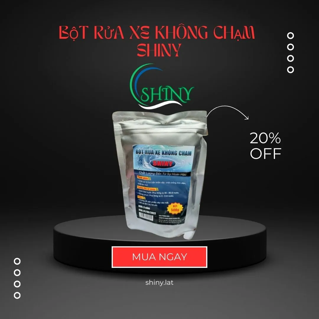 bột rửa xe không chạm shiny